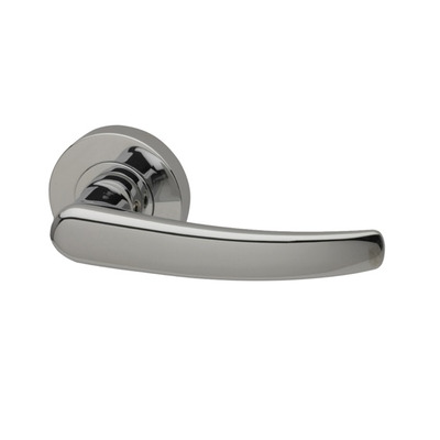 Intelligent Hardware Alpine Door Handles On Round Rose, Polished Chrome - ALP.09.CP (sold in pairs)  POLISHED CHROME