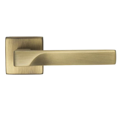 Carlisle Brass Manital Flash Door Handles On Square Rose, Antique Brass - FH5AB (sold in pairs) ANTIQUE BRASS