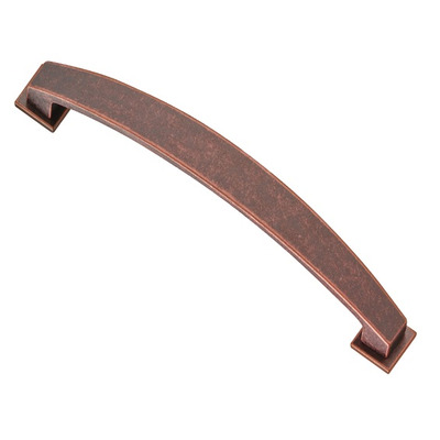 Hafele Augusta Bow Cupboard Pull Handles With Backplates (128mm OR 160mm c/c), Antique Copper - 103.30.005 ANTIQUE COPPER - 128mm c/c