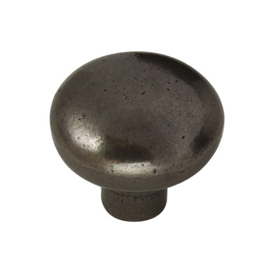 Hafele Smooth Cupboard Knob (35mm Diameter), Cast Iron - 120.67.961 CAST IRON