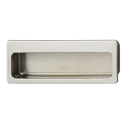 Hafele Besbre Inset Cupboard Door Pull (38mm x 99mm), Polished Nickel With Matt Inside - 155.01.546 POLISHED NICKEL WITH MATT INSIDE