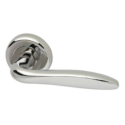 Intelligent Hardware E-Series Kappa Door Handles On Round Rose, Polished Chrome - E-KAP.09.CP (sold in pairs) POLISHED CHROME