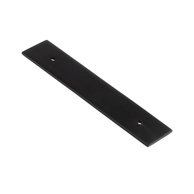 Frelan Hardware Hoxton Fanshaw Backplate For Cabinet Pull Handle (96mm OR 224mm c/c), Matt Black - HOX5050MB MATT BLACK - 96mm c/c