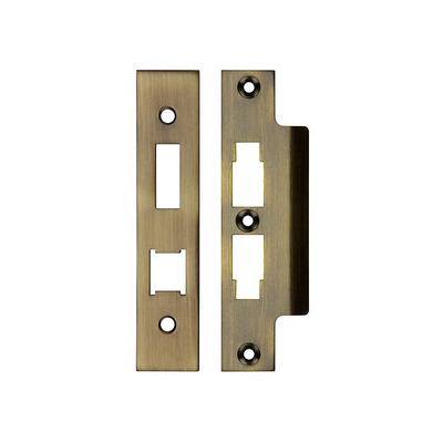 Zoo Hardware Face Plate And Strike Plate Accessory Pack For Horizontal Lock, Florentine Bronze - ZLAP16BFB FLORENTINE BRONZE