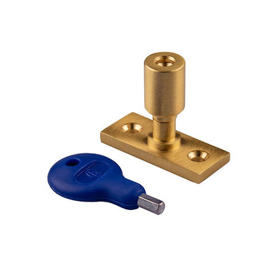 Carlisle Brass Locking Casement Stay Pin, Satin Brass - WF17SB SATIN BRASS
