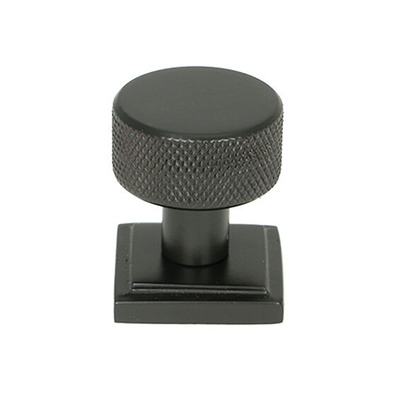 From The Anvil Brompton Square Rose Cabinet Knob (25mm, 32mm Or 38mm), Aged Bronze - 46829 AGED BRONZE - 32mm