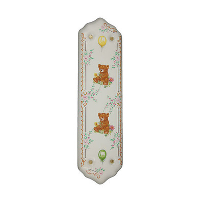 Chatsworth Porcelain Fingerplate (280mm x 75mm), Teddy Bears - BUL601-TED TEDDY BEARS PORCELAIN FINGERPLATE