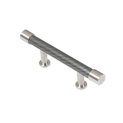 Finesse Immix Spiral Cabinet Pull Handles (64mm, 96mm, 128mm OR 160mm C/C), Stainless Steel - IMX3001-S STAINLESS STEEL - 64mm C/C