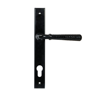 From The Anvil Hammered Newbury Slimline Lever Espagnolette Lock Set (92mm C/C), Black - 46387 (sold in pairs) BLACK