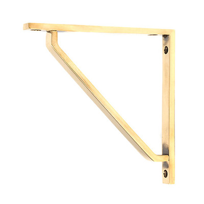 From The Anvil Barton Shelf Bracket (150mm x 150mm OR 200mm x 200mm), Aged Brass - 51106 AGED BRASS - 150mm x 150mm