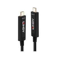 Image of Lindy 15m Fibre Optic Hybrid USB Type C Cable, Audio / Video Only