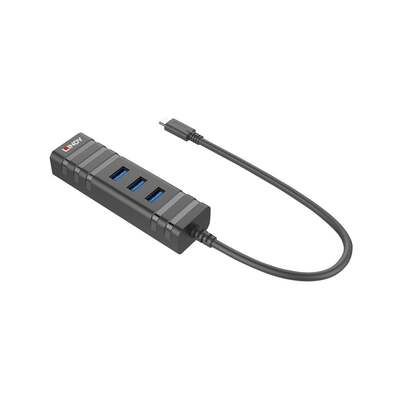Lindy USB 3.2 Type C Hub & Gigabit Ethernet Converter