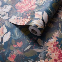 Marianne Lilum Wallpaper Peacock Clarke and Clarke W015804