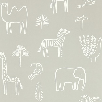 Harlequin Funky Jungle Wallpaper Stone HLTF112629
