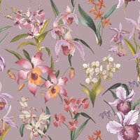 Image of Maya Floral Wallpaper Lilac Rasch 283661