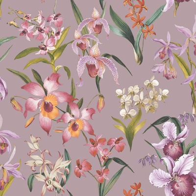 Maya Floral Wallpaper Lilac Rasch 283661
