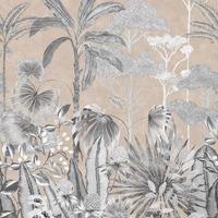 Image of Harlequin Floreana Wallpaper Gilt / Black Earth / Tranquillity HTEW112778