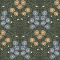 Ekbacka Bellis Floral Wallpaper Green Galerie 14019