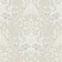 Hjarterum Ojvind Arts and Crafts Inspired Wallpaper Taupe Olive Cream Galerie 83118