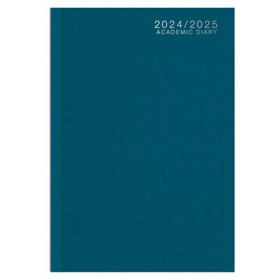 2024/2025 Academic A4 Day A Page Mid Year Hardback Diary - TEAL
