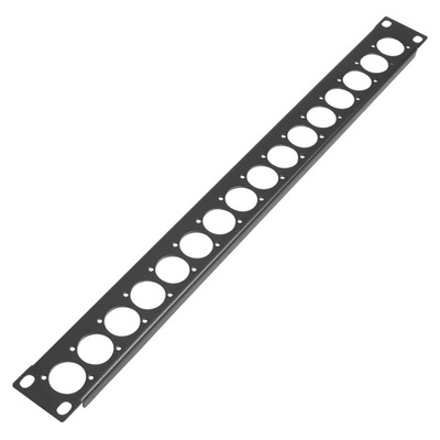 1U XLR Socket Panel D Type - 16 XLR Sockets