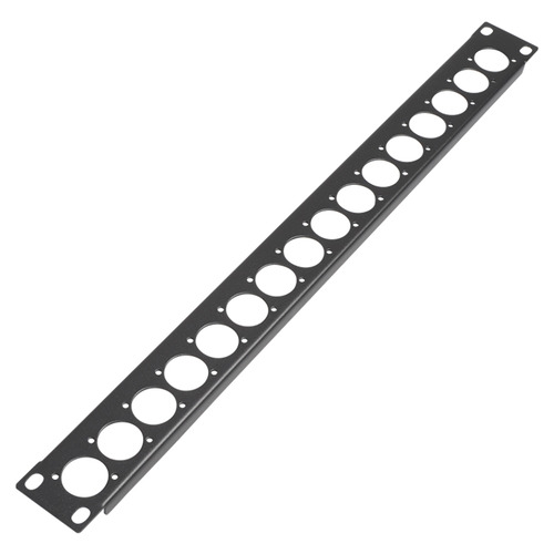 1U XLR Socket Panel D Type - 16 XLR Sockets