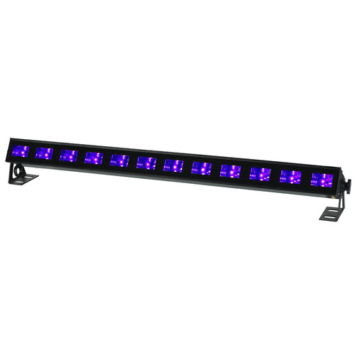 Mini UV Batten with 12 Effects 12x 3W LEDs 86 x 634 x 75mm