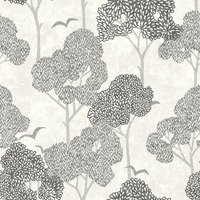 Lykke Tree Wallpaper Black Fine Decor FD26541