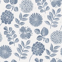 Inge Floral Vinyl Wallpaper Blue Fine Decor FD26532