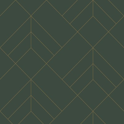 Sander Geometric Green / Gold Wallpaper Fine Decor FD26550
