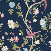 Laura Ashley Summer Palace Wallpaper Midnight Blue 120134