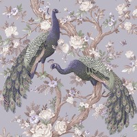 Laura Ashley Belvedere Wallpaper Pale Iris 115253