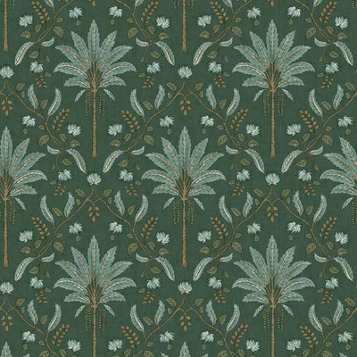 Palm Trellis Wallpaper Teal / Green Holden 13750
