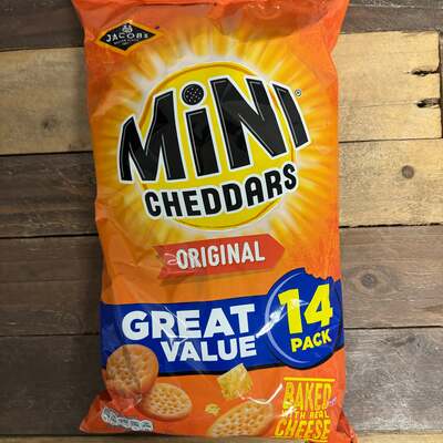 14x Jacob’s Mini Cheddars Original Bags (1 Pack of 14x23g)