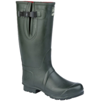 Woodland Mens Plain Neoprene Lined Wellington Boots - Green