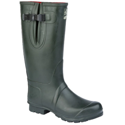 Woodland Mens Plain Neoprene Lined Wellington Boots - Green