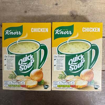 6x Knorr Quick Soup Chicken Sachets (2 Boxes of 3x17g)