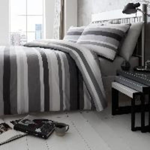 Student Bedding Set - Stripes & Checks - Monochrome Stripe