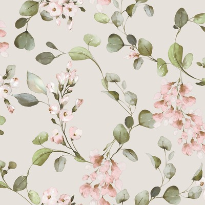 Rosalie Floral Wallpaper Cream / Pink Rasch 260666
