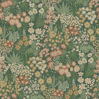 Everbloom Floral Wallpaper Emerald Green / Multi Holden 13900