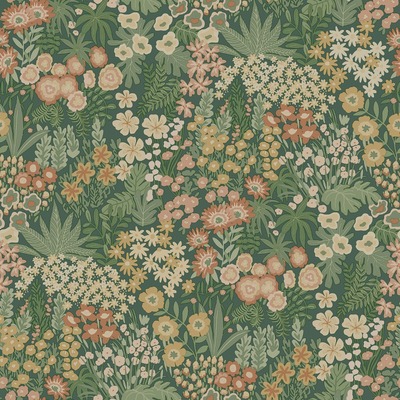 Everbloom Floral Wallpaper Emerald Green / Multi Holden 13900
