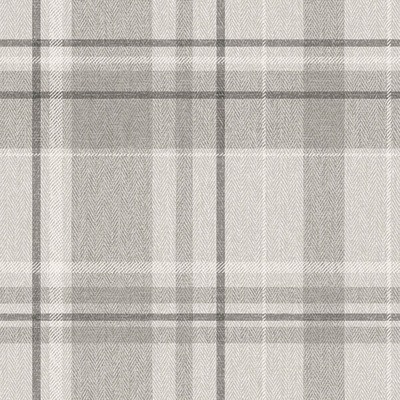 Harris Check Wallpaper Soft Grey Crown M1871
