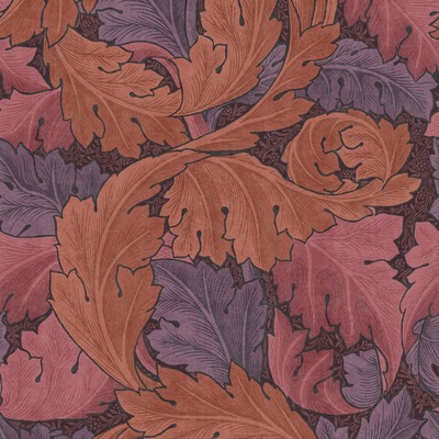 William Morris At Home Acanthus Wallpaper Plum 124223

