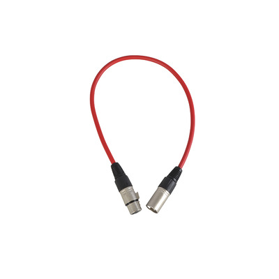 XLR to XLR Balanced Patch Lead 3 pin 0.5m Red