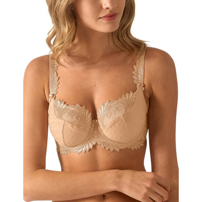 Empreinte Thalia Underwired Balcony Bra - Caramel - 34E from Belle Lingerie