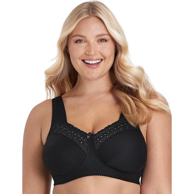 Miss Mary Of Sweden Broderie Anglaise Full Cup Non Wired Bra - Black - 36B
