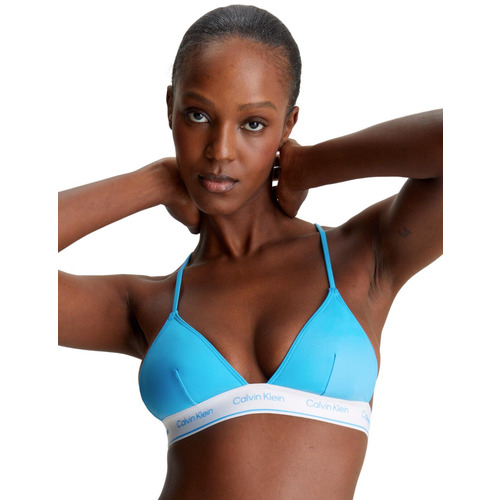 Calvin Klein CK Meta Legacy Triangle Bikini Top - Malibu Blue