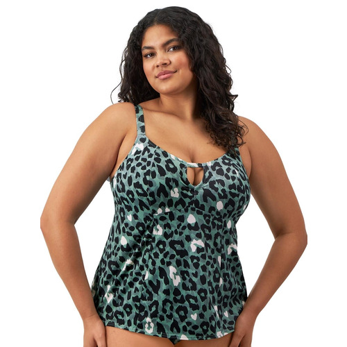 Elomi Jungle Bay Non Wired Moulded Tankini Top - Olive