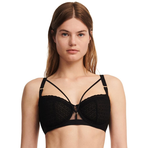Chantelle Monogram Half Cup Balcony Bra - Black