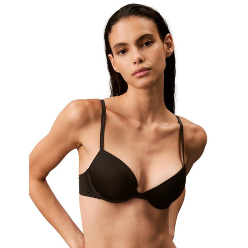 Calvin Klein CK Attraction Push Up Plunge Bra - Black
